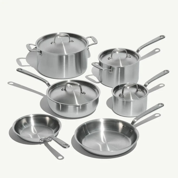 All-Clad D5 Stainless Polished 5-ply Bonded Cookware Set, plus  Individual Pans