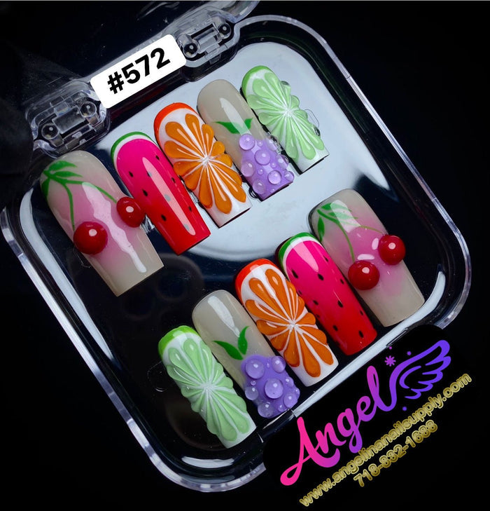 Angelina Handmade Custom Press-On 572 - Angelina Nail Supply NYC