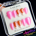 Angelina Handmade Custom Press-On #0897 - Citrus Pink