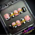 Angelina Handmade Custom Press-On #0909 - Pink Designer