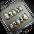 Angelina Handmade Custom Press-On #0912 - Rose Stained Glass