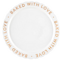 "Baked With Love" Serving Plate with Scalloped Edge