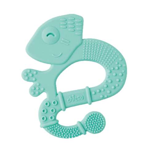 Chicco tannhring silicone blár +2mán
