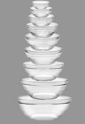 Duralex Glass Stacking Bowl Set