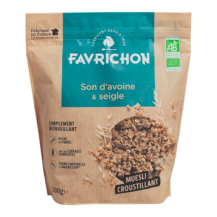 Favrichon -- Muesli croustillant son d'avoine & seigle - 500 g