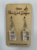 Rainbow Clear Dichroic Glass Earrings