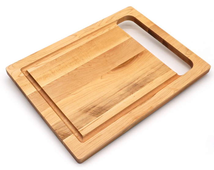 12" x 16"Maple Prep Board with Handle & Well