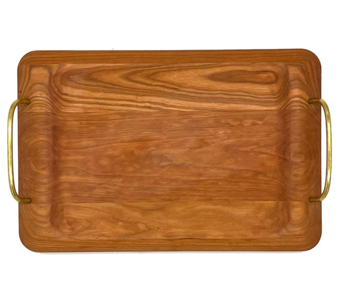 Cherry Board with Brass Handles