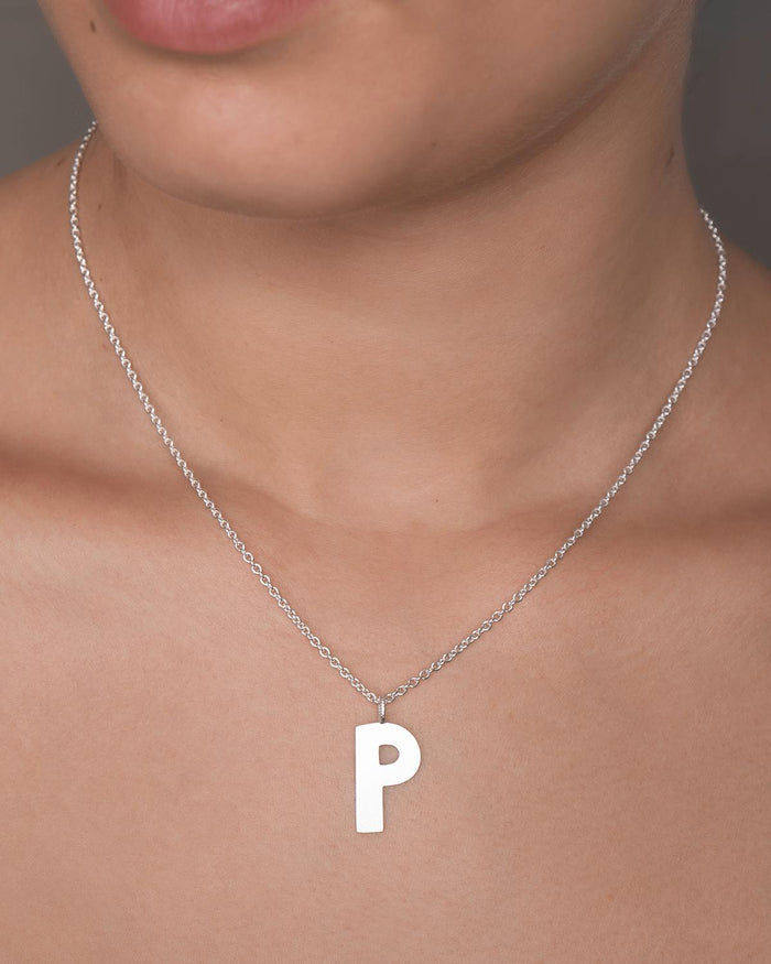 Letter P Halskæde Stor