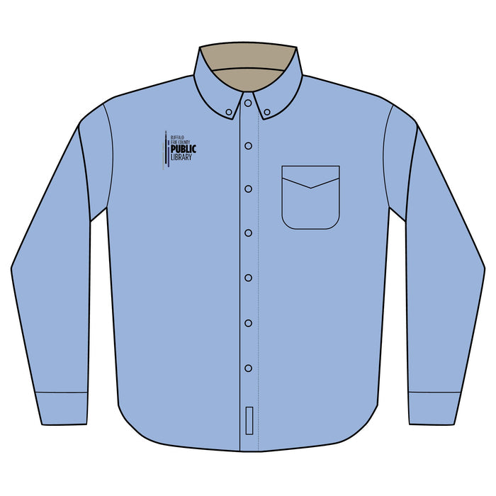 Library Logo Port Authority® Unisex Long Sleeve Shirt (Embroidery)