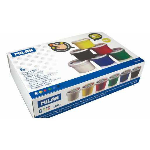 Málning fingra 6*100ml bl. litir