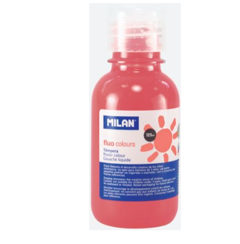 Málning þekju, rauð fluo, 125ml