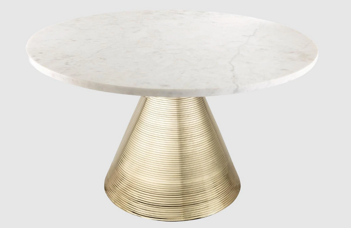 Marble Cake Stand  with Gold pedestal