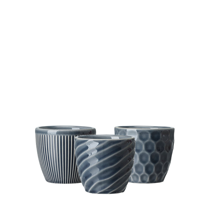 Mini Blumentopf blau