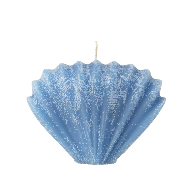 Muschelkerze blau