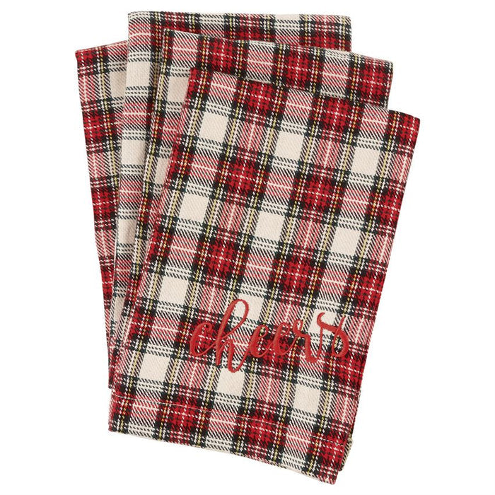 Napkins - Set of 4 -Holiday, Check & Plaid& With a Design