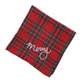 Napkins - Set of 4 -Holiday, Check & Plaid& With a Design