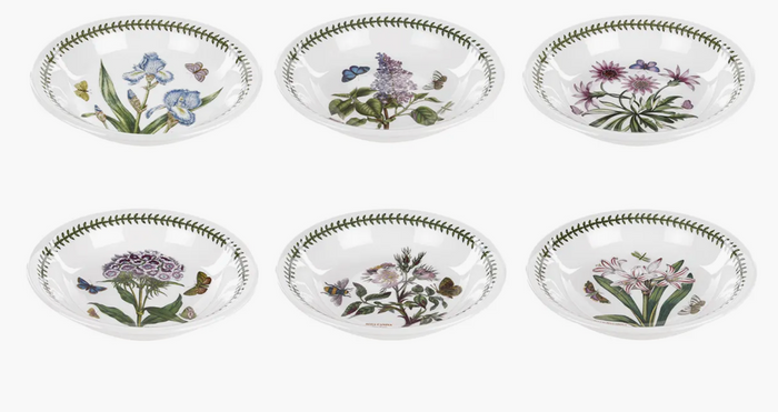 Portmeirion Botanic Garden Individual Pasta Bowls - Assorted Flowers