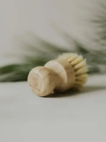 Pot Scrubber Wooden Bamboo Sisal Fibre Dish Brush