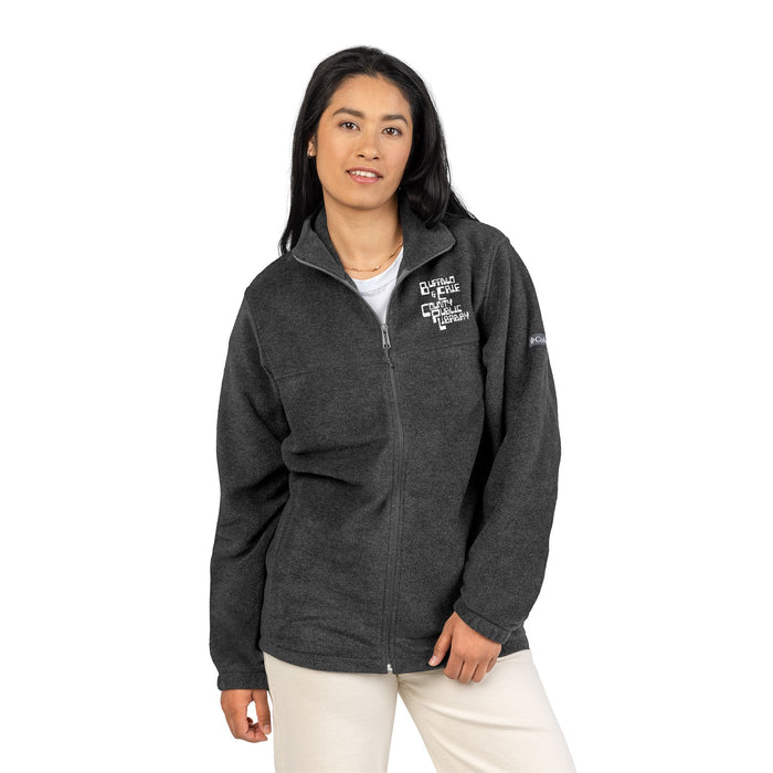 Premium Retro Logo Unisex Columbia Fleece Jacket (Embroidery)