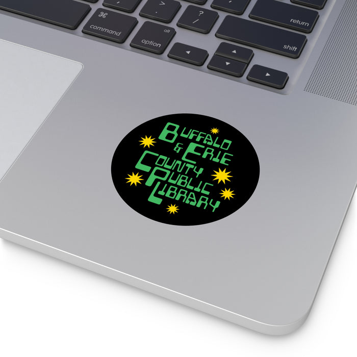 Round Vinyl Sticker - Retro Daisy