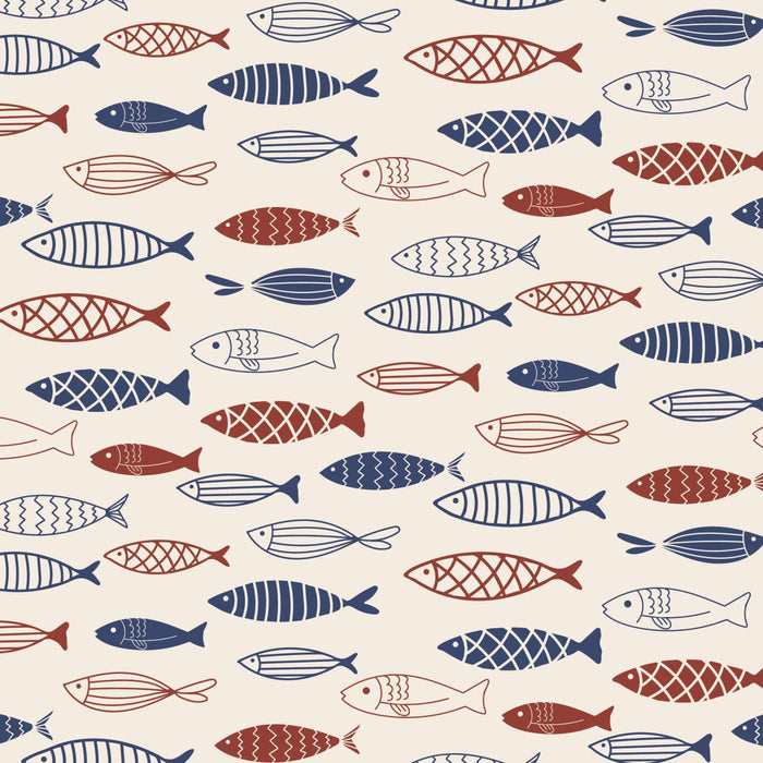 Serviette Fischschwarm