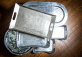 Small Silver Tray With Handles And Beaded Border