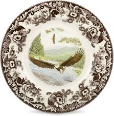 Spode Woodland Bald Eagle Dinner Plate, 10.5"
