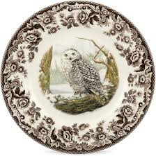 Spode Woodland Snowy Owl Dinner Plate, 10.5"