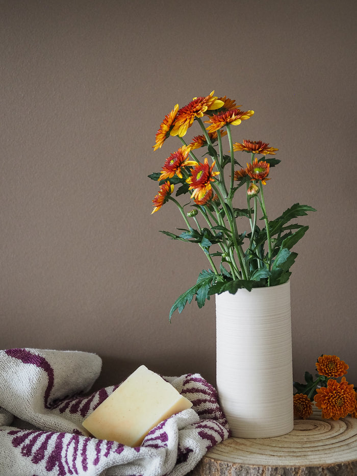 Vase cremeweiß matt