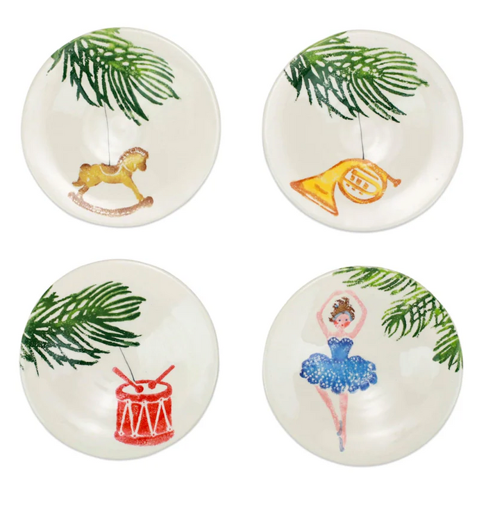 Vietri Assorted Canape Plates - Set of 4