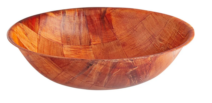 Woven Wood Salad Bowl